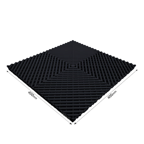 Schwarzer Garagenboden snapfloor Klickfliese